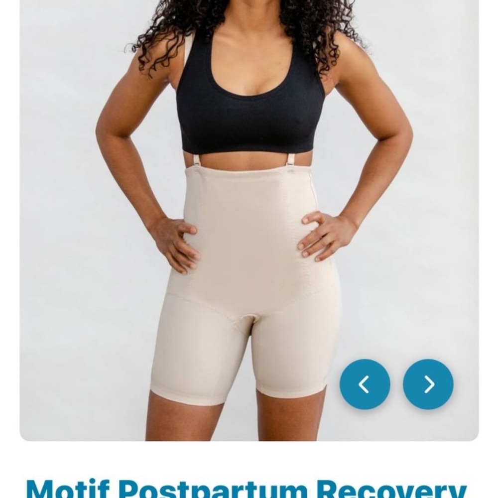 Beige Postpartum Recovery Shorts